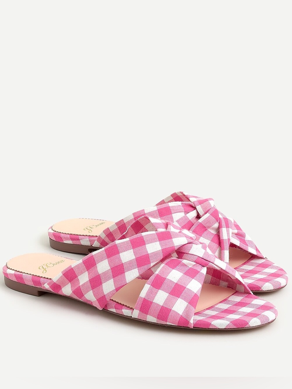 J. Crew Twisted Knot Gingham Sandals - sz 10.5
